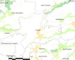 Map commune FR insee code 15083